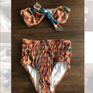 High Waist Strapless Bikini